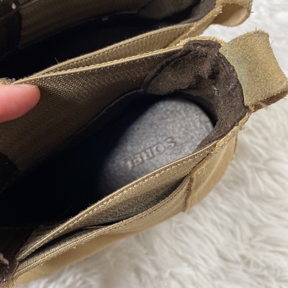 Sorel addington camel color leather heeled booties - Picture 9 of 10